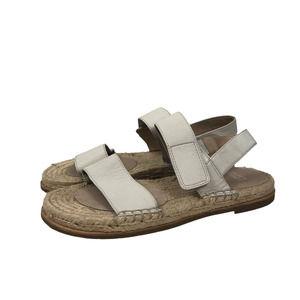 Eileen Fisher Max Espadrille Sandal Washed Leather Sz 8